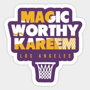 Los Angeles Throwback Basketball Sticker